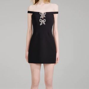 NWT Self Portrait Crepe Bow Mini Dress